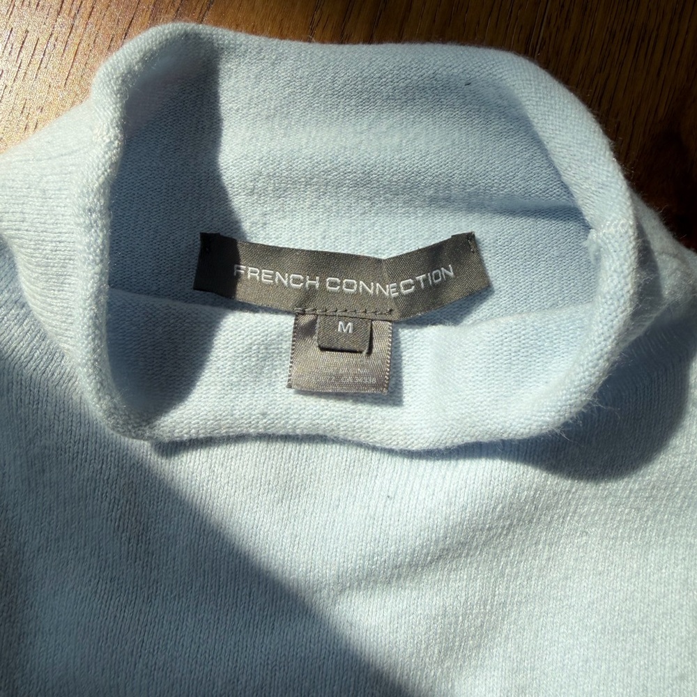 French Connection Soft Blue Cowl Neck Sweater - Picture 4 of 7